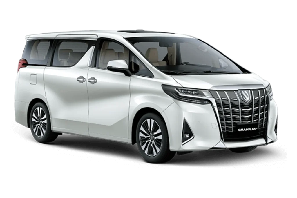Alphard Facelift kondisi prima dari layanan Aqilla Rent Car
